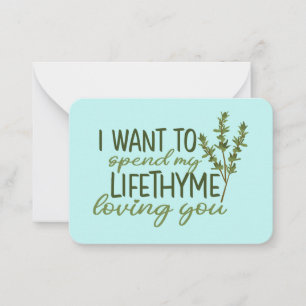 Spend My Lifetime Funny Pun Cute Valentine's Day Card