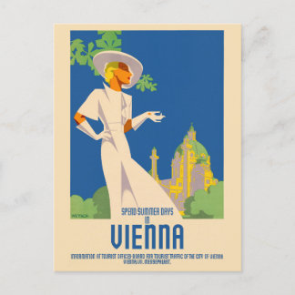Spend Summer Days in Vienna Vintage Poster 1937 Postcard