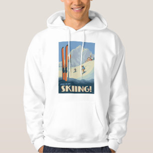 Spend the Day Skiing Vintage Hoodie
