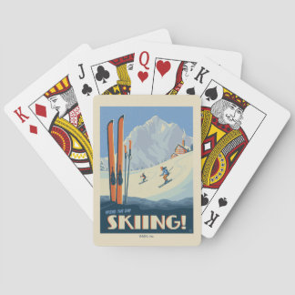 Spend the Day Skiing Vintage Playing Cards