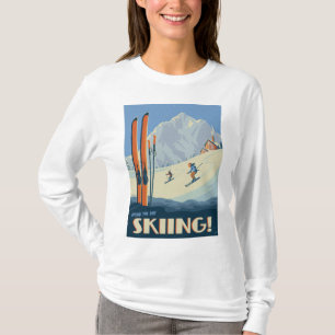 Spend the Day Skiing Vintage T-Shirt