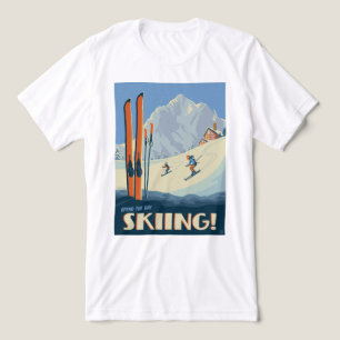 Spend the Day Skiing Vintage Tri-Blend Shirt