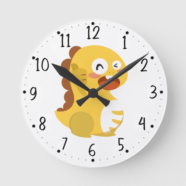 Spend time with Dino! Round Clock (Front)