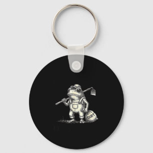 Spend time with hoes and dirt bags frog gardener key ring