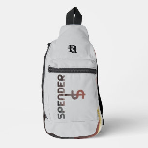 SPENDER Sling Bag Trend Abstract Black Powdery