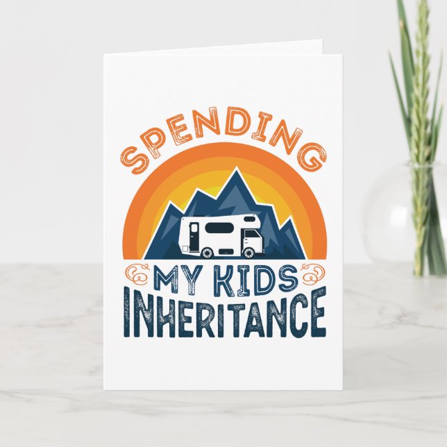 Spending My Kids Inheritance Retro RV Gift Card (Front)