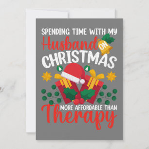 Spending Time With Husband On Christmas Funny Sant Invitation