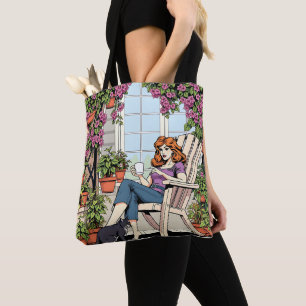 Spending Time with my Cat, Coffee and Plants Tote Bag