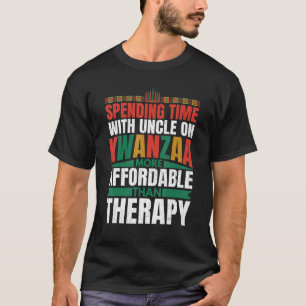 Spending Time With Uncle On Kwanzaa   African Grap T-Shirt