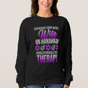 Spending Time With Wife On Hanukkah Jewish Family Sweatshirt