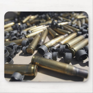 Spent brass and disintegrated links mouse pad