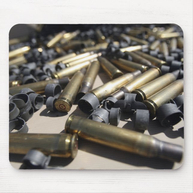 Spent brass and disintegrated links mouse pad (Front)