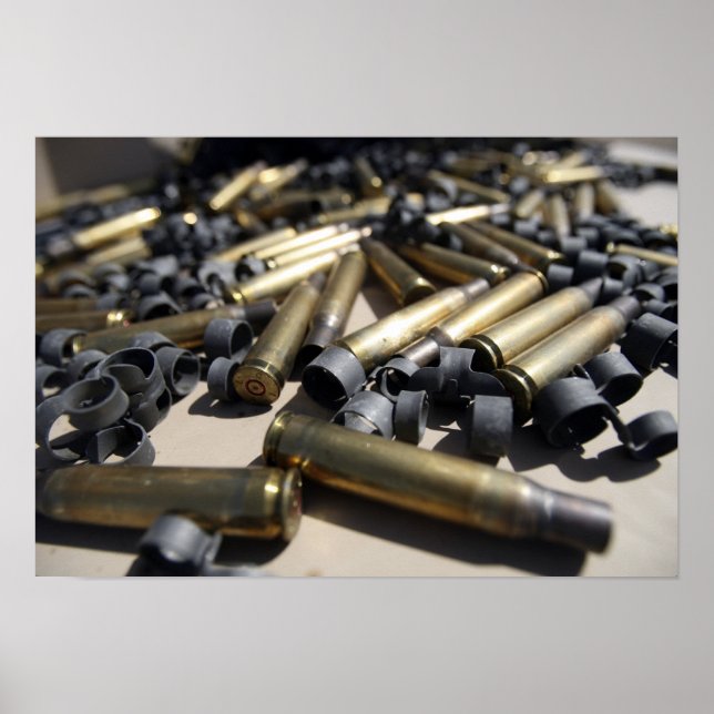 Spent brass and disintegrated links poster (Front)