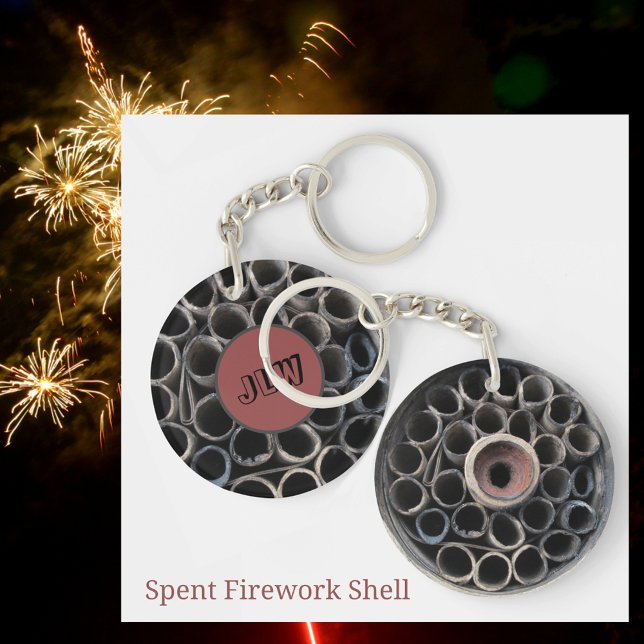 Spent Fireworks Cartridge Pyrotechnic acrylic Key Ring (Creator Uploaded)