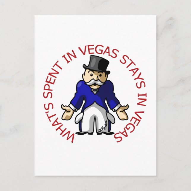 Spent In Vegas Postcard (Front)