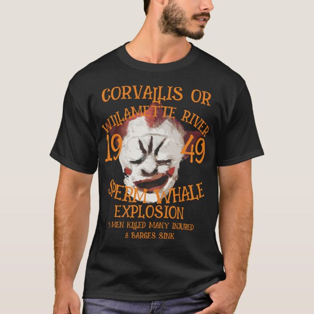 Sperm Whale Explosion CORVALLIS OR WILLAMETTE T-Shirt (Front)