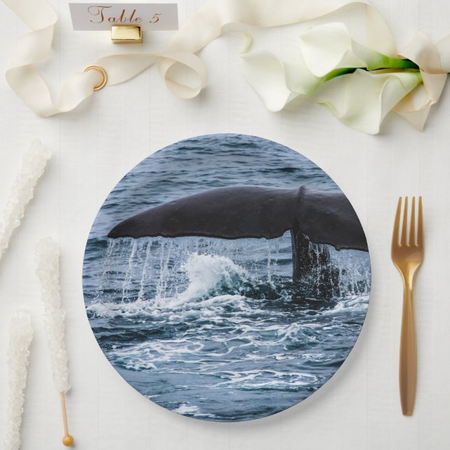 Sperm Whale Paper Plate (Wedding)