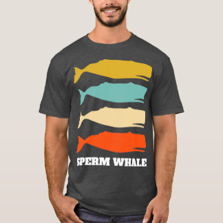 Sperm Whale Spermwhale Retro Vintage Design T-Shirt