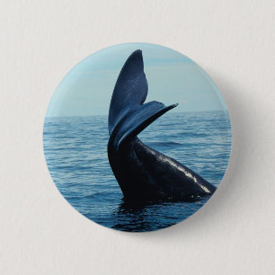 Sperm Whale Tail 6 Cm Round Badge