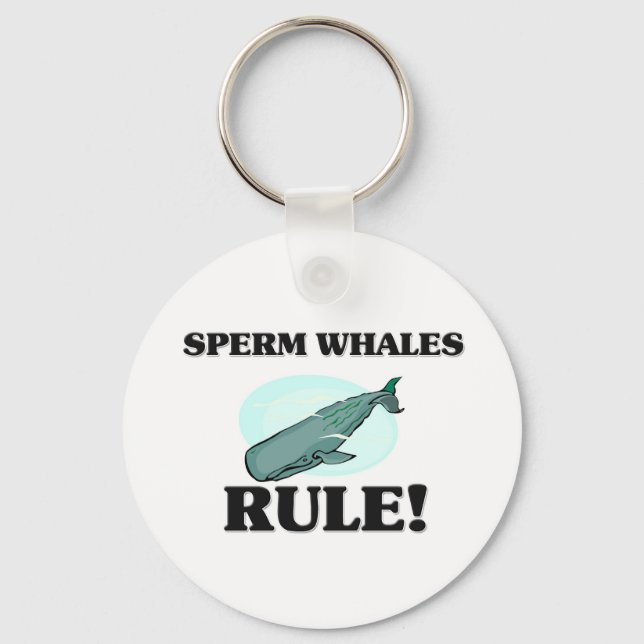 SPERM WHALES Rule! Key Ring (Front)