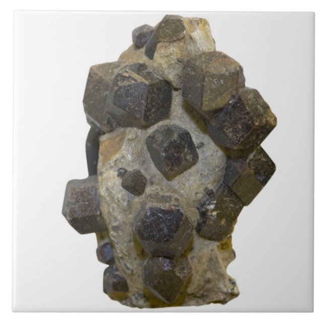 Spessartite in Matrix Tile (Front)