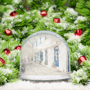 Spetses Greece Traditional Street Scene  Snowglobe