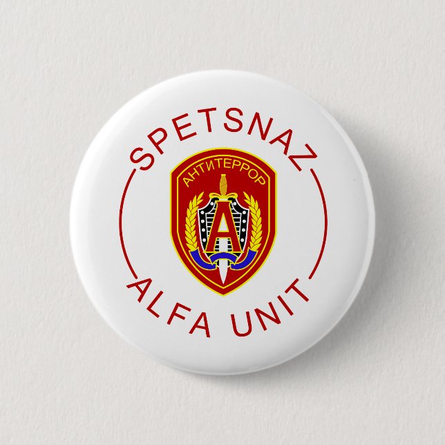 Spetsnaz Alpha 6 Cm Round Badge (Front)