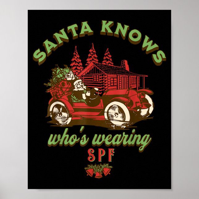 Spf Esthetician Holiday Christmas Skin Therast Der Poster (Front)