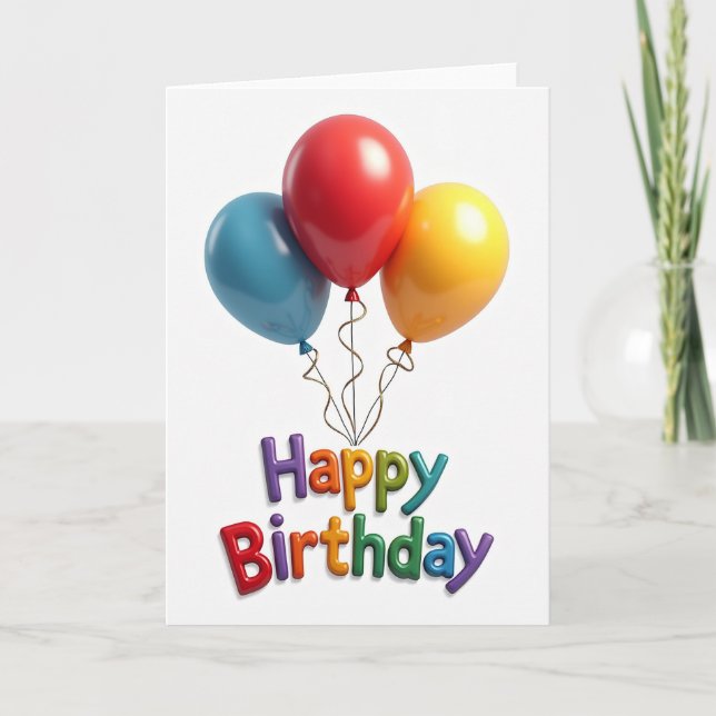 Sphere Birthday Surprise Card (Front)
