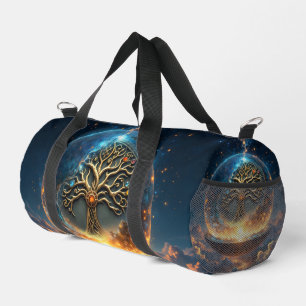 Sphere of Life – The Golden World Tree.  Duffle Bag
