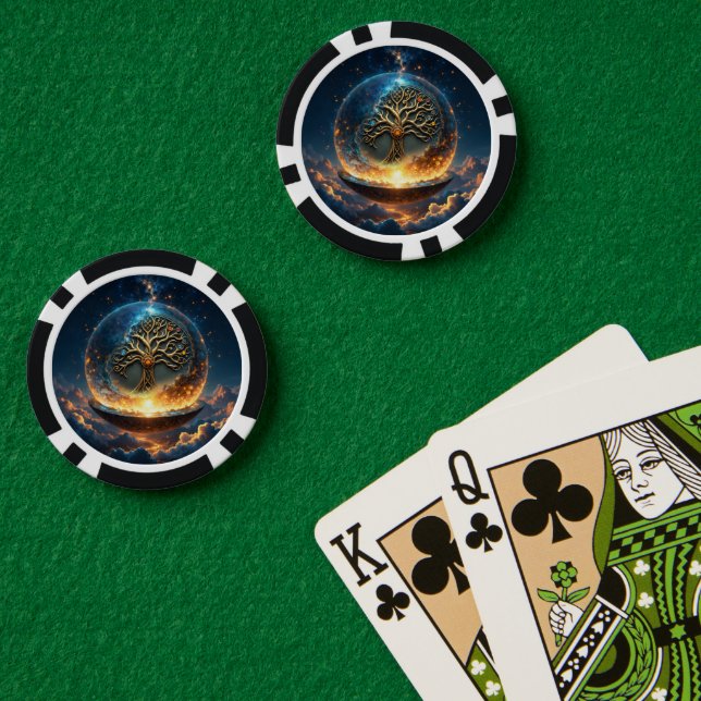 Sphere of Life – The Golden World Tree.  Poker Chips (Poker Table (Double))
