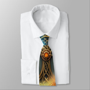 Sphere of Life – The Golden World Tree.  Tie