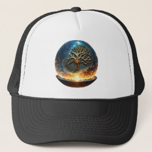 Sphere of Life – The Golden World Tree. Trucker Hat
