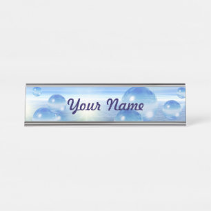 Sphere Reflection Desk Name Plate