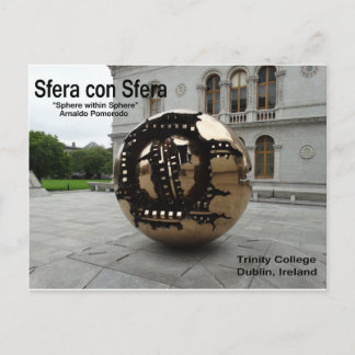 Sphere within sphere Dublin Ireland Postcard