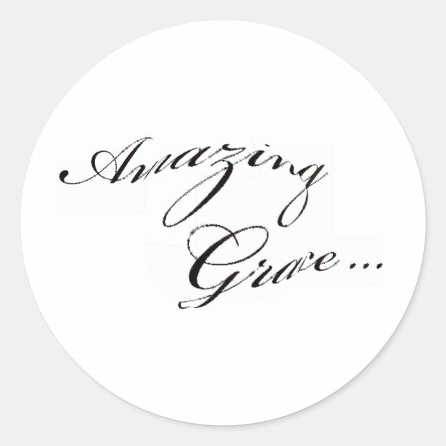 sphereamazinggrace classic round sticker (Front)