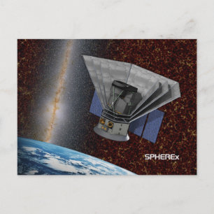 SPHEREx Galaxy Hunter Spacecraft Postcard