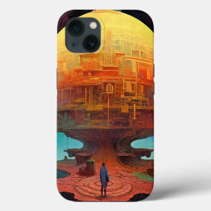 Spherical City Surreal Landscape Art iPhone 13 Case