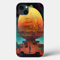 Spherical City Surreal Landscape Art