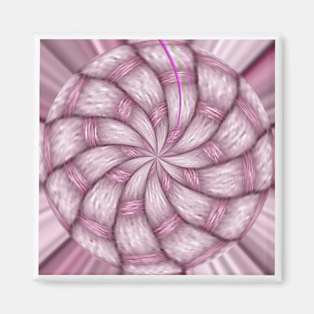 Spherized Pink Multi Tone Design Magnet (Front)