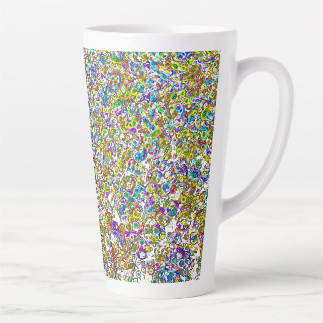 Spheroids Style Organic Design Orbs  Latte Mug (Right)