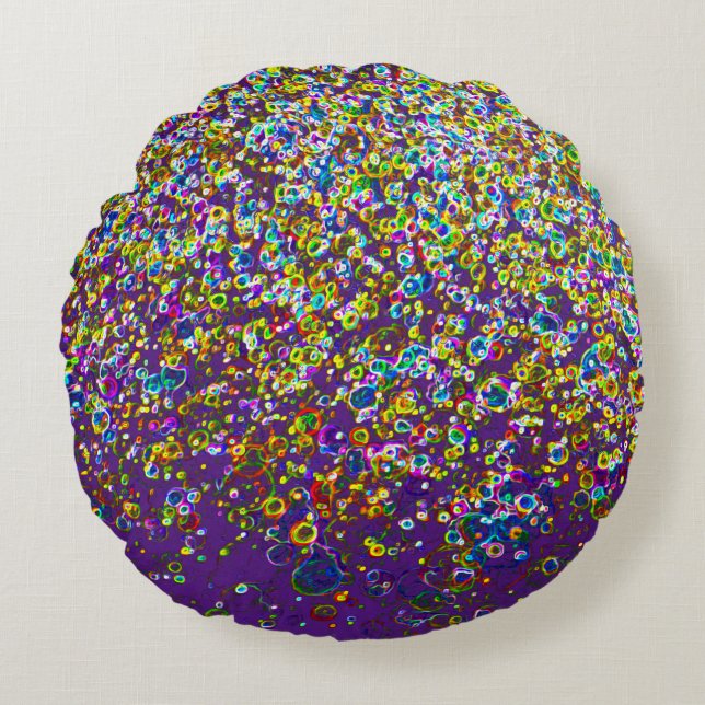 Spheroids Style Organic Design Orbs  Round Cushion (Front)