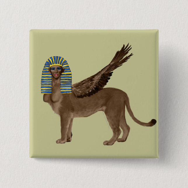 Sphinx 15 Cm Square Badge (Front)