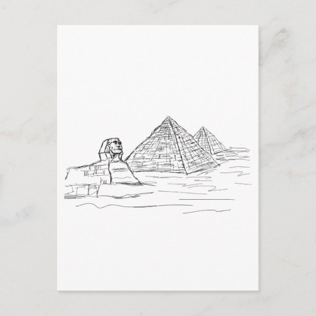 sphinx and pyramids of Egypt Postcard (Front)