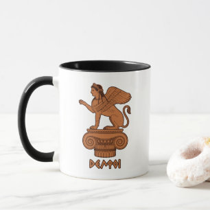 Sphinx at Delphi - Ancient Greek Red Figure Mug