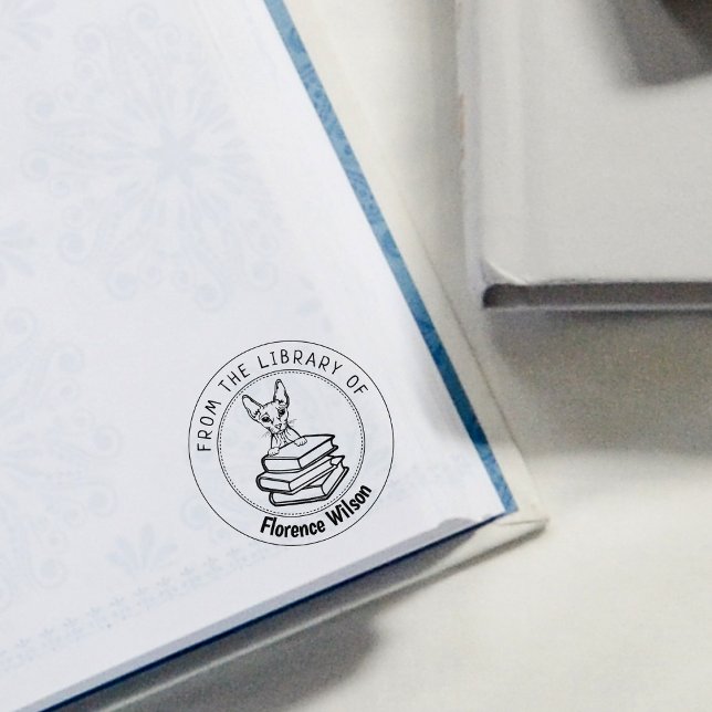 Sphinx Cat, Book From the Library Of  Rubber Stamp (Creator Uploaded)