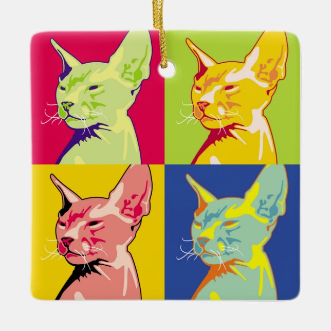 Sphinx cat ceramic ornament (Front)