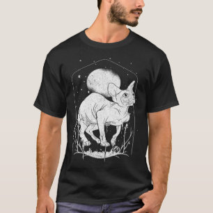 Sphinx Cat Full Moon Witch Wiccan Wicca Pagan Anim T-Shirt