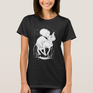 Sphinx Cat Moon Gothic Aesthetic Core Tattoos Nigh T-Shirt