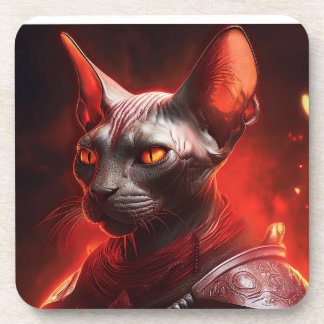Sphinx Cat Warrior From Another Galaxy Coaster